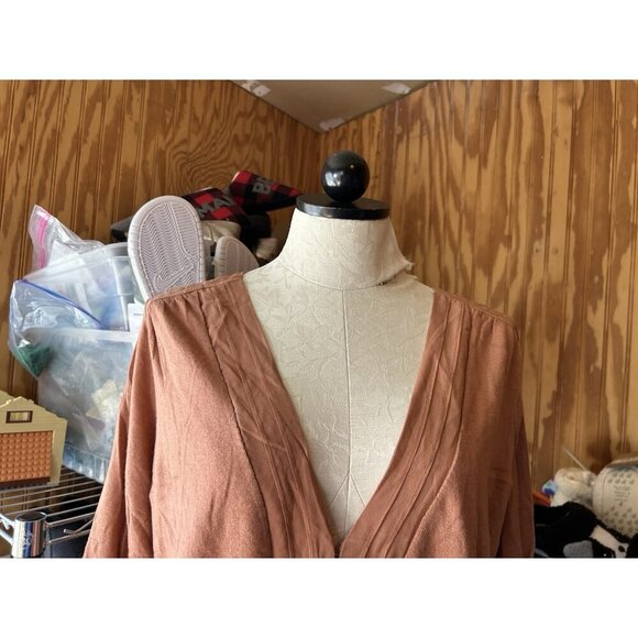 Club Monaco Sweater Merino Wool & Silk Blend Dusty Rose Clay NWOT Sz L - Picture 3 of 9